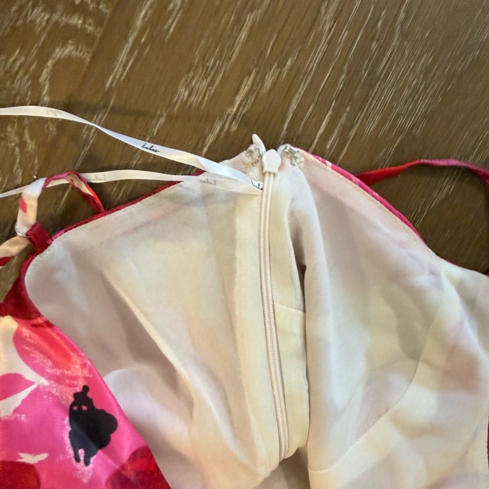Lulu's Pink & Red Floral Slip Maxi side zipper Dress - Picture 9 of 12